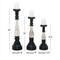 16" Black & White Wood Farmhouse Candlestick Holder Set